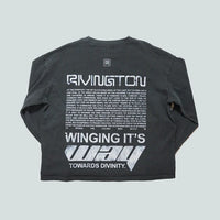 RIVINGTON ROI REBIS - Divinity Paper Garden LS Tee Faded Black