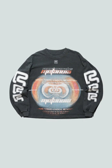 RIVINGTON ROI REBIS - Divinity Paper Garden LS Tee Faded Black