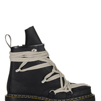 RICK OWENS - Dr.Martens 1460 Quad Sole Mega Lace Boot Black