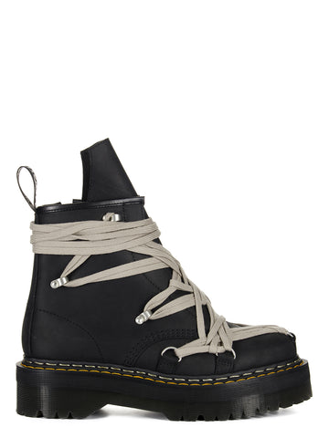 RICK OWENS - Dr.Martens 1460 Quad Sole Mega Lace Boot Black