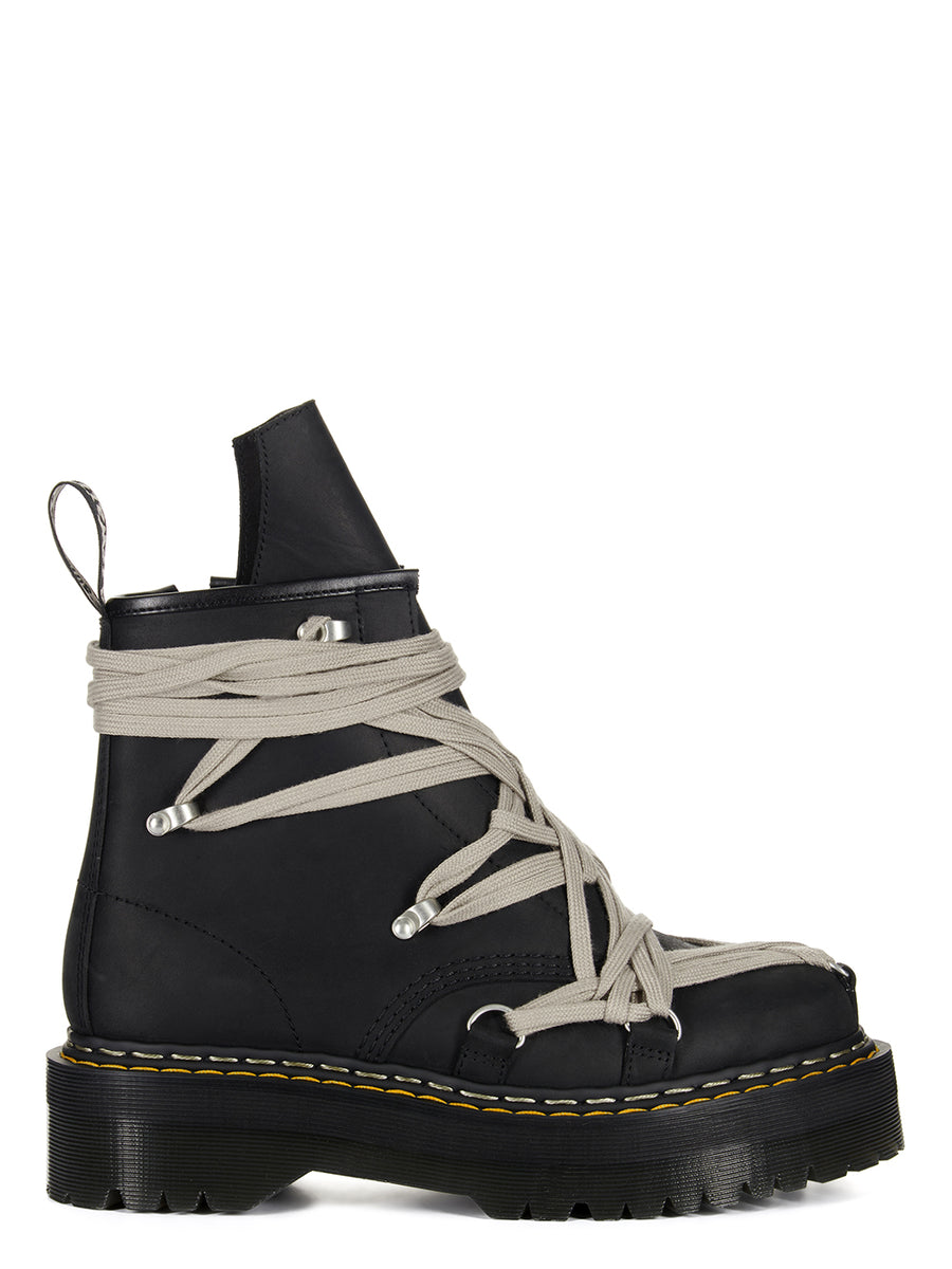 RICK OWENS - Dr.Martens 1460 Quad Sole Mega Lace Boot Black