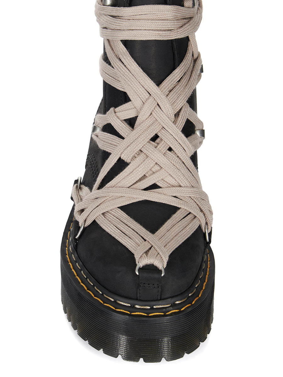 RICK OWENS - Dr.Martens 1460 Quad Sole Mega Lace Boot Black