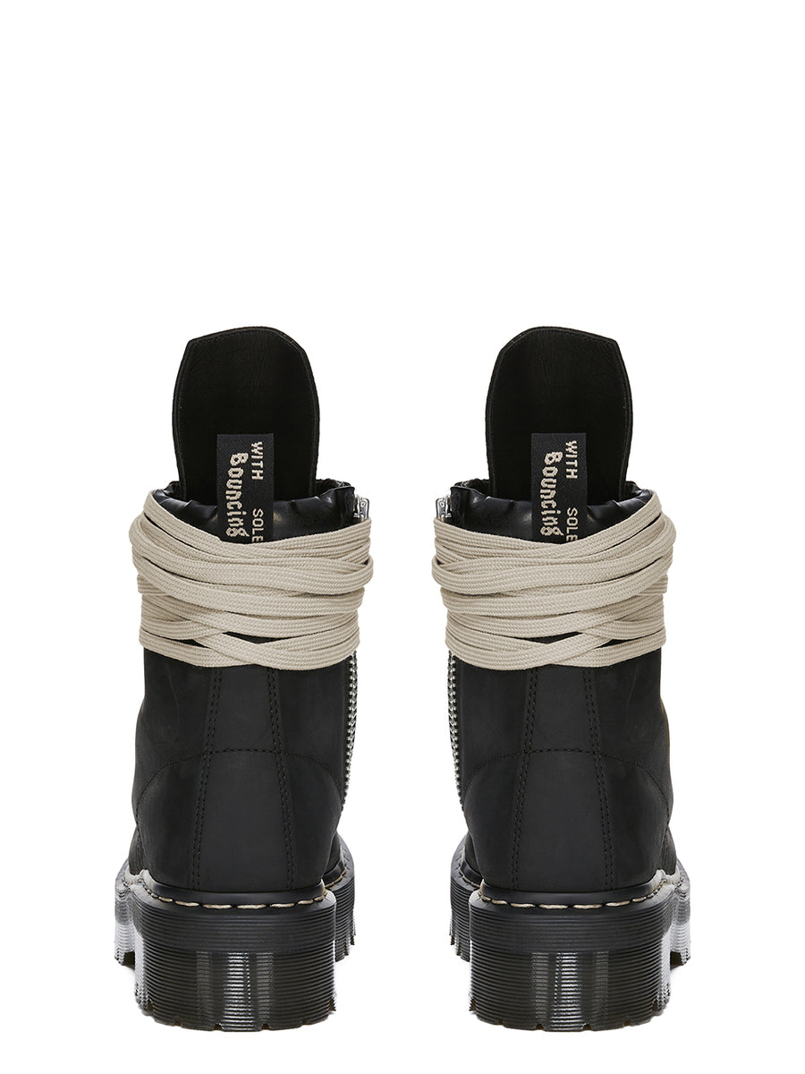 RICK OWENS - Dr.Martens Quad Sole Steel Toe Boot Black