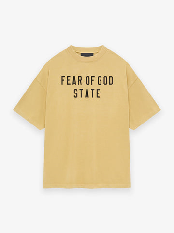 ESSENTIALS - Heavy Crewneck T-Shirt Amber