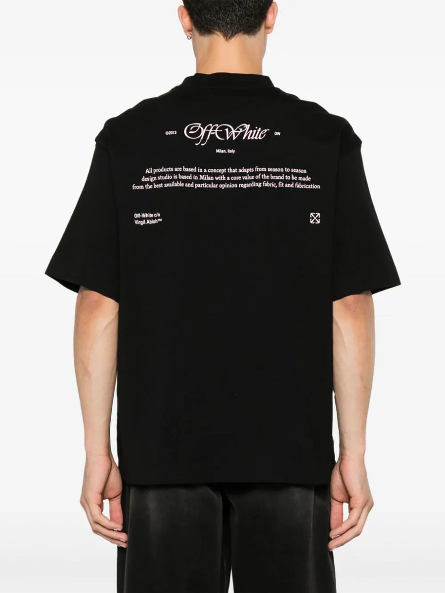 OFF-WHITE - Script Mary Skate T-Shirt Black